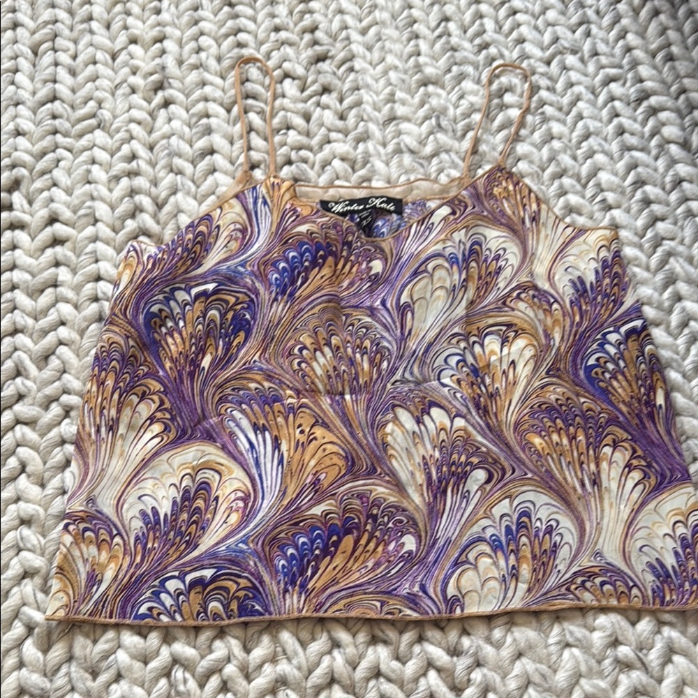 Stylish Purple and Cream Women's Top